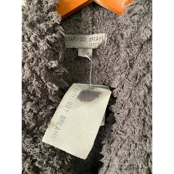 NEW Barefoot Dreams CozyChic Loop Fringe Cascading Vest Girls 6/7 Smokey Gray - Picture 10 of 13